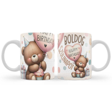  Bögre születésnapra, Boldog szülinapot, maci lufival bögrék, csészék