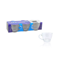  BÖGRE ÜVEG CAPPUCCINO 75ML 6DB bögrék, csészék