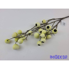  Bogyós ág 66cm - Zöldes Krém dekorációs kellék
