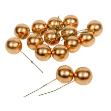  Bogyós betűző 3+5,5cm arany 15db-os dekorációs kellék