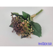 Bogyós leveles 7 szálas köteg 33 cm - Barnuló dekorációs kellék