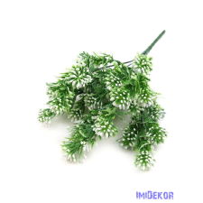  Bogyós műzöld köteg 34cm 409 - Fehér dekorációs kellék
