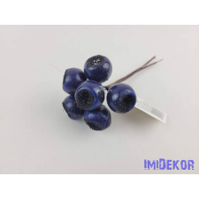  Bogyós pick 12cm - Kék dekorációs kellék