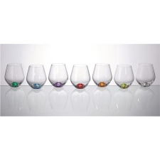 Bohemia Royal Crystal Vizespohár 6 db 500 ml TORI, színes alj konyhai eszköz