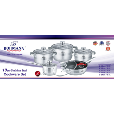 Bohmann 1275-10 MRB, 10 Részes Inox Edénykészlet , INDUKCIOS edény