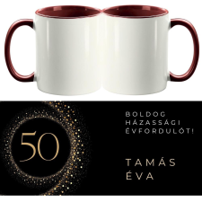  Boldog Évfordulót!, kétoldalas fényképes bögre - 1 db bögrék, csészék