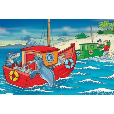 Boldog fókák fa puzzle 25 darabos puzzle, kirakós