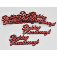  Boldog karácsonyt felirat piros 10cm 6db/csomag dekorációs kellék