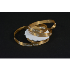  Boldog Karácsonyt felirattal szatén szalag 12mmx20m  arany barna szalag, masni