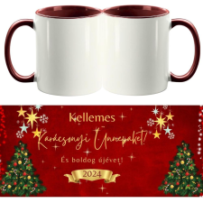  Boldog Karácsonyt IV. kétoldalas fényképes bögre - 1 db bögrék, csészék