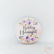  Boldog névnapot - kis kerek tábla dekorációs kellék
