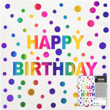 Boldog születésnapot 10db party szalvéta 33x33cm party kellék