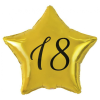 Boldog születésnapot Arany Happy Birthday 18 Gold csillag fólia lufi 48 cm