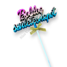  Boldog Születésnapot beszúró tortadísz, műanyag, szivárvány színű sütés és főzés