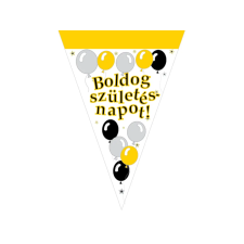  Boldog születésnapot elegáns lufis party zászlófüzér party kellék