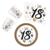 Boldog születésnapot Happy Birthday 18 Milestone party szett 36 db-os 23 cm-es tányérral