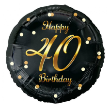 Boldog születésnapot Happy Birthday 40 B&C Gold fólia lufi 36 cm party kellék