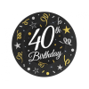 Boldog születésnapot Happy Birthday 40 B&C papírtányér 6 db-os 18 cm