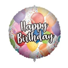 Boldog születésnapot Happy Birthday Balloons fólia lufi 46 cm party kellék