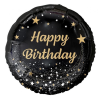 Boldog születésnapot Happy Birthday Black fólia lufi 36 cm
