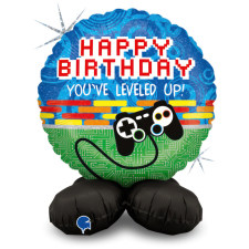Boldog születésnapot Happy Birthday Controller fólia lufi talppal 41 cm party kellék