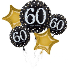 Boldog születésnapot Happy Birthday Gold 60 Fólia lufi 5 db-os szett party kellék