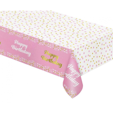 Boldog születésnapot Happy Birthday Light Pink asztalterítő 137x183 cm party kellék
