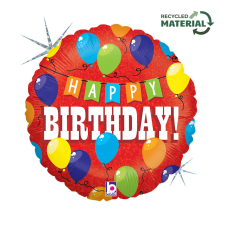 Boldog születésnapot Happy Birthday Party Holo fólia lufi 46 cm party kellék