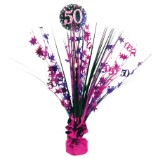 Boldog születésnapot Happy Birthday Pink 50 asztaldísz 45,7 cm party kellék