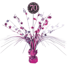 Boldog születésnapot Happy Birthday Pink 70 asztaldísz 45,7 cm party kellék