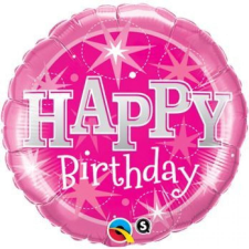 Boldog születésnapot Happy Birthday Pink fólia lufi 46 cm party kellék
