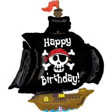 Boldog születésnapot Happy Birthday Pirate Ship fólia lufi 117 cm party kellék