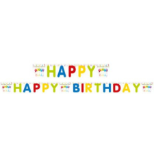 Boldog születésnapot Happy Birthday Streamers felirat 200 cm party kellék