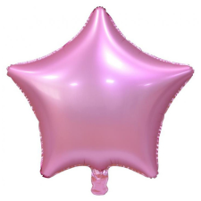 Boldog születésnapot Matt Pink Star, Rózsaszín csillag fólia lufi 44 cm party kellék
