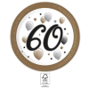 Boldog születésnapot Milestone, Happy Birthday 60 papírtányér 8 db-os 23 cm FSC