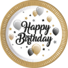 Boldog születésnapot Milestone, Happy Birthday papírtányér 8 db-os 23 cm FSC