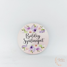  Boldog szülinapot - kis kerek tábla dekorációs kellék