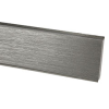 Bolta habosított 6 cm-es parkettaszegélyléc (250 cm) gumi szegélyes, vízálló - inox, szálcsiszolt metál