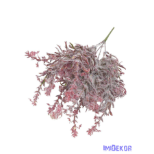  Bolyhos műzöld csokor 34cm 3356 - Bordó dekorációs kellék