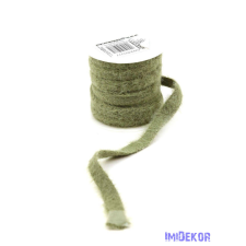  Bolyhos textil szalag 10mm x 4,11m - Zöld szalag, masni