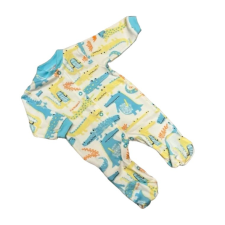 Bomer Pamut Ujjas Rugdalózó - Fehér/Kék/Sárga Krokodil 68 rugdalózó