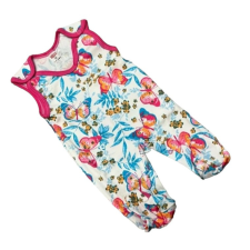 Bomer Pamut Ujjatlan Rugdalózó - Fehér/Rózsaszín Pillangós 68 rugdalózó