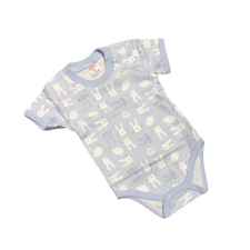 Bomer Rövid ujjú Body - Világos Kék Nyuszis - 68 kombidressz, body