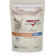 BonaCibo Cat alutasakos eledel 85 g KITTEN Chicken csirke darabok szaftban macskaeledel