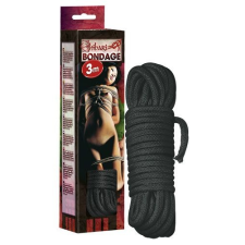 Bondage kötél - 3m (fekete) bilincs, kötöző