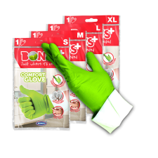 Bonus Gumikesztyű L háztartási Bonus+ Komfort zöld tisztító- és takarítószer, higiénia