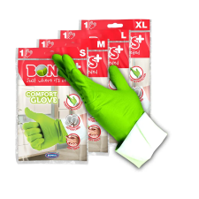 Bonus Gumikesztyű XL háztartási Bonus+ Komfort zöld_B036 védőkesztyű