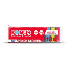 Bonus Mosogatószivacs, 10 db, BONUS (KHT733) takarító és háztartási eszköz