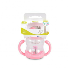 BOO itatópohár szívószállal, fogantyúval 280ml PINK babaétkészlet