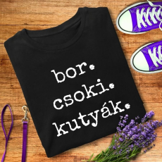  Bor, csoki, kutyák - férfi póló